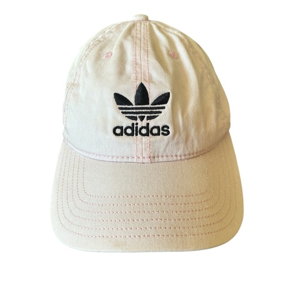 Adidas Light Pink Adjustable Buckle Back Cotton Baseball Cap OS Cotton Women - Picture 1 of 5